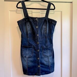 Dark denim stretchy dress